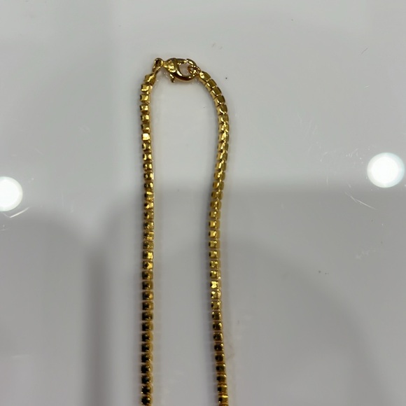 THE GLD SHOP STAMP-ULTRA FINE BLACK /GOLD TENNIS NECKLACE APROX 26 in BRAND NEW - Picture 4 of 5